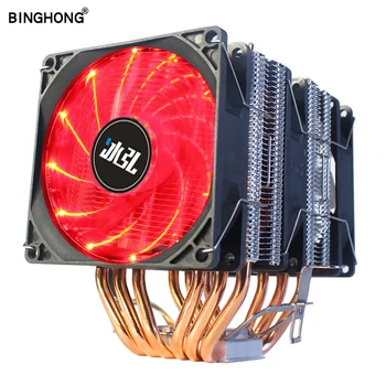 6 Heat Pipe CPU Cooler RGB LED Ventiliatorius 4pin CPU Aušinimo Ventiliatorius Heatsink Ramu Intel 775/1150/1151/1155/1156/1366/1356 AMD Visos