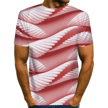 6XL Plius Dydis Vyrų Marškinėliai Sreetwear Vasaros Viršūnes Skaitmeninio Spausdinimo T-shirts Vyrų Abstraktus 