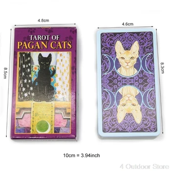 78 Kortų Kaladę Taro Pagonių Kačių Visiškai Anglų Šeimai Šalis Stalo Žaidimas 