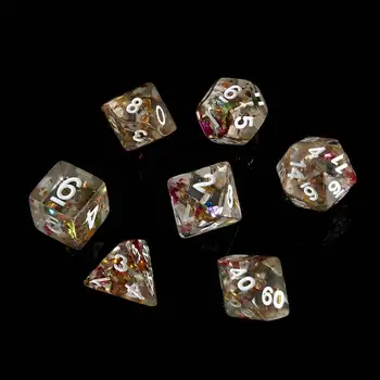 7Pcs Polyhedral Kauliukai Dukart Spalvų Polyhedral Žaidimas Kubeliai RPG Požemiai ir Drakonai DND RPG MTG D20 D10 D12 D8 D4 D6 Stalo Žaidimas