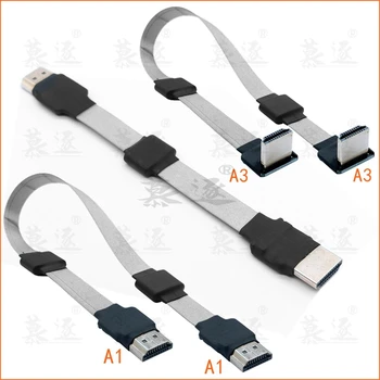 A2 Magnetinis žiedas anti-trukdžių HDMI kabelis ultra light FPV HDMI male į mini/micro HDMI moterų FPC 10cm 20cm GH4 GoPro BMPCC