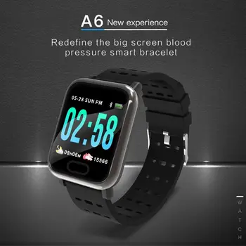 A6 Smart apyrankę Naujausias chip kraujo spaudimo priemonė, Sporto Vandeniui Smart Riešo Žiūrėti Fitness Tracker 