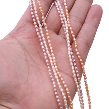 AA Natūralių Gėlavandenių Perlų Vėrinį Išskirtinį Ryžių Formos, Elegantiškas Moterų Meilės Romantiška Dovana