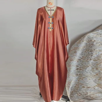 Abaja Dubajus Turkija Hijab Musulmonų Satino Suknelė Islamas Drabužių Maxi Suknelės Abayas Moterų Apdaras Femme Musulman De Režimas Vestidos