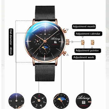 AILANG Dizainą, Prekės ženklą, Automatinė Šveicariškų Laikrodžių Vyrams, Mechaninė Naras Laikrodžiai vyriški Dyzelinas Žiūrėti VPAS Minimalistinio vyrų 2019 Minimalizmas