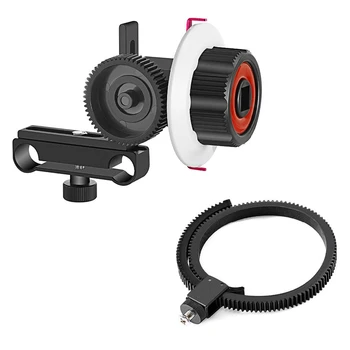 AM05-Follow Focus su Pavara Žiedas Diržo Canon ir Kitų DSLR kamera Kamera DV Vaizdo Tinka 15mm Lazdele Filmas Priėmimo Sistema