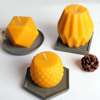 Ananasų formos silikono žvakių liejimo formos geometrija aromaterapija gipso liejimo formos