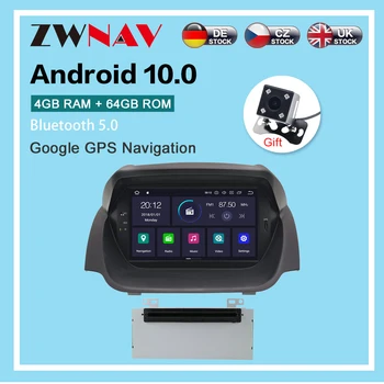Android 10.0 CD, DVD Grotuvo 2013-2016 m. Ford Fiesta Touchscreen, Multimedia, GPS Navigacija, Veidrodis Nuorodą PX6 4+64G Headunit WIFI