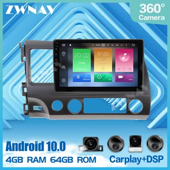 Android 10.0 ekrano Automobilio Multimedijos grotuvo Honda Civic 2006 m. 2007-2012 vaizdo garso stereo GPS navigacijos galvos vienetas auto stereo