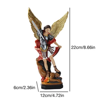 Angelas ir Demonas Mūšis Statula Sode Dervos Statulėlės Ornamentu Katalikų Dovanos