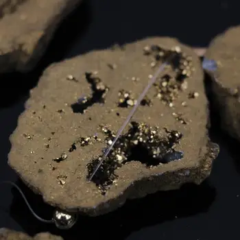 Approx6PCS/Kryptis Aukso, Titano Druzy Kvarco Geode Laisvas Plokščių Jungtis Pakabukas Karoliukai,Žaliavos Kristalų Drusy Gabalas Karoliukai