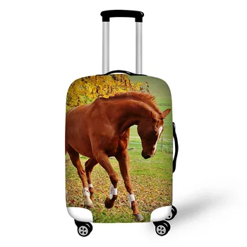 Arklių dizainas, spausdinimo apsaugos nuo užsiteršimo Dulkėms Tampus bagažo padengti vandeniui lagaminą padengti, pagamintas iš aukštos elastingas audinys