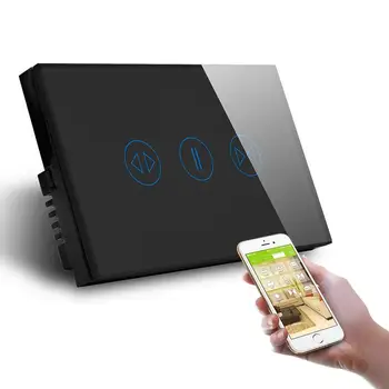ASEER Smart Home JAV/AU WIFI Smart Touch Užuolaidų Jungiklis Valdymas Balsu Alexa,protingas, Žaliuzės, užuolaidos jungiklis 110-240V smart switch