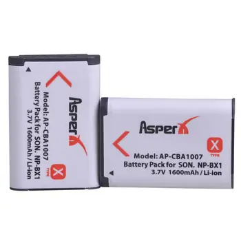 AsperX NP-BX1 NPBX1 Fotoaparato Baterija + LED Dual USB Įkroviklis Sony DSC-RX100 DSC-WX500 IV HX300 WX300 HDR-AS15 X3000R MV1 AS30V