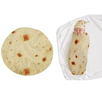 Aukštos kokybės Burrito Kūdikių Antklodė Miltų Tortilla Suvystyti Antklodė Miego Suvystyti Wrap Skrybėlę 8.4 gg