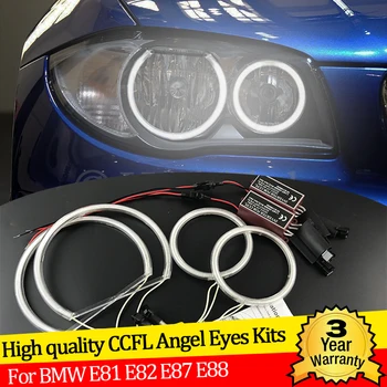 Aukštos Kokybės CCFL Angel Eyes Komplektas Šiltai Balta Halo Žiedo, BMW 1 Serijos, E81 E82 E87 E88 Halogeninės Demonas Akis