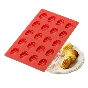 Aukštos Kokybės Madeleine Silikono Tortas Shell Pelėsių Bakeware 20 Ištisinio Liejimo Formos Dekoravimo Kepimo Sausainiai, Želė