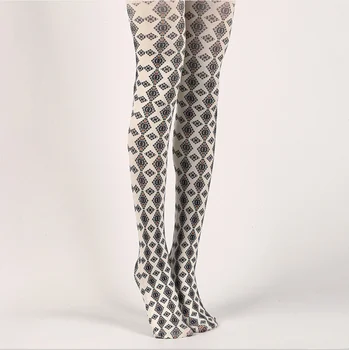Aukštos Kokybės Moterų Kūrybos modelio kojinės geometrinis spausdinti triko naujo dizaino pėdkelnės pavasarį ir rudenį ponios