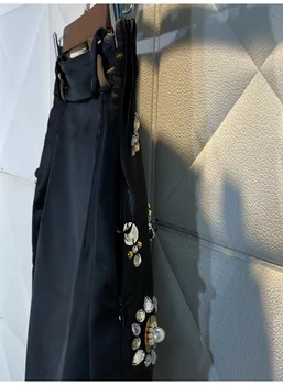 Aukštos Kokybės Moterų, Mini Sijonas Prabanga Duobute Deimantų Gėlių Aline Elegantiškas Anglija Stiliaus Sijonai Aukšto Juosmens Lady Šalies Sijonas