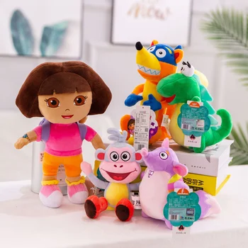 Aukštos kokybės Patinka Dora Nuotykių Mono Batai Swiper Pliušinis Žaislas, Lėlė Dora Minkštas Pliušinis Beždžionė Ir TV Pliušinis Žaislas Filmai Vaikams