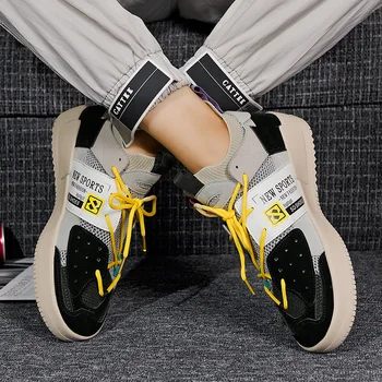 Aukštos kokybės vyriški kvėpuojantis neslidus laisvalaikio bateliai Zapatos Hombre Sapatos dėvėjimuisi atsparios šlepetės Akių spalva lace-up sneakers