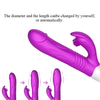 Automatinis įterpti Plėstis moterų vibratorius dildo lyžis suaugusiųjų sekso žaislai Vibratorius moterų masturbacija teleskopinis masažas stick žaislas