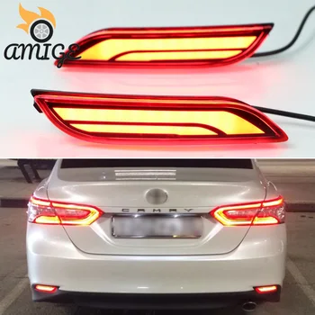 Automobilio LED Atšvaitas Bamperis Lempos galiniai Žibintai Toyota Camry SE XV70 2018 2019 Atsarginės lempos, Stabdžių Šviesos Priekiniai Žibintai