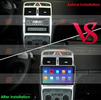 Automobilių android gps navigacijos, grotuvo Peugeot 307 307CC 307SW 2004-2013 automobilio radijo Multimedia stereo WiFi Vaizdo 2din 