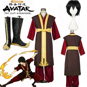 Avatar The Last Airbender Prince Zuko Cosplay Kostiumai Vienodas Anime Zuko Cosplay batai Batai Helovinas Šalis, pagaminti pagal užsakymą,