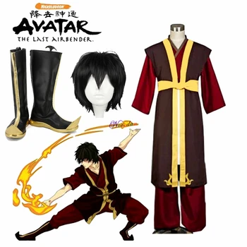 Avatar The Last Airbender Zuko Cosplay Kostiumų Karaliaus Princas Vienodas Anime Aang Zuko Cosplay Batai Perukas Helovinas Šalis