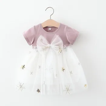 Baby Girl Vasaros Suknelė Drabužiai Princesė Bamblys Mergina Suknelės Naujagimių Gimtadienio tutu Suknelė Kūdikių Drabužių 0-2Y Vestidos