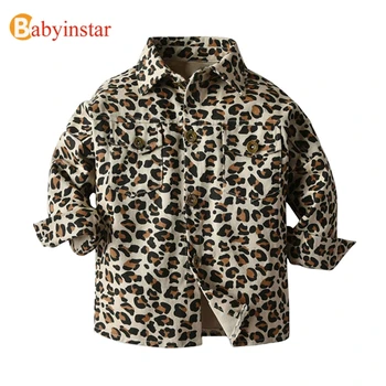 Babyinstar Vaikų Palaidinė Marškinėliai Mergaitėms Leopardas Spausdinti Mergaičių Palaidinukės Vaikai, Komplektai, Vaikiška Drabužius Naujas Viršūnes Mergaitėms