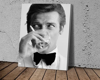 Be Rėmelio Aliejaus Tapybos Drobės James Bond Roger Moore Plakatas Spaudinių Sienos Menas Nuotraukas Kambarį Namų Dekoro