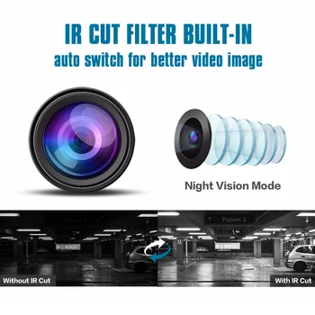 BESDER HAINAUT Kamera, naktinio matymo infraraudonųjų spindulių Apsaugos Vaizdo Surveilla priežiūros Kulka IR Cut Filter ABS plastiko HD VAIZDO kamera