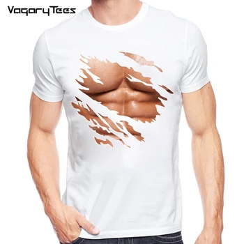 Big Boobs Seksualus Skrandžio Pack Abs spausdinti marškinėliai vyrams trumpomis rankovėmis Vasaros Kūrybinio Modelio Juokinga Modalinis Viršūnes naujovė Tees