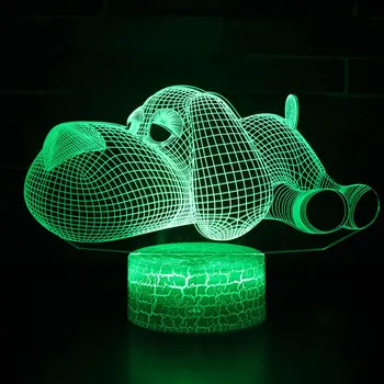 Big-eyed šuo temą 3D LED Lempos naktį šviesos 7 Spalvų Keitimas Palieskite Nuotaika Lempos Kalėdinių Dropshippping