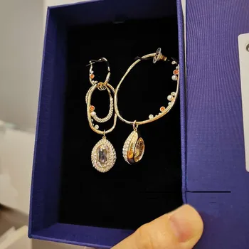 Bižuterijos su aukštos kokybės swa, 2020 naujo žavesio kristalų, perlų auskarus auskarai moterims, dovanos moterims