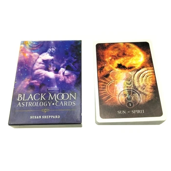 Black Moon Astrologija Oracle Korteles Visiškai anglų 52 Kortų Kaladę Taro stalo Žaidimas 53CD