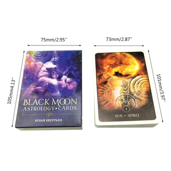 Black Moon Astrologija Oracle Korteles Visiškai anglų 52 Kortų Kaladę Taro stalo Žaidimas 53CD