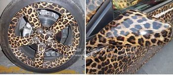 Blizgus Leopard gyvūnų Camo Camo Vinilo Folijos Motociklo Miško Decal automobilių lipdukas