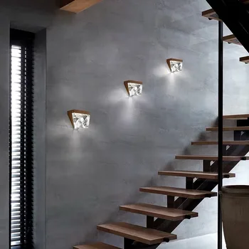 Blonche Modernios LED Sienos Lempos Crystal Aukso Sienos Sconce Žibintai, Miegamojo Kambarį Restoranas Apšvietimo Loft Šviestuvai Šviestuvas