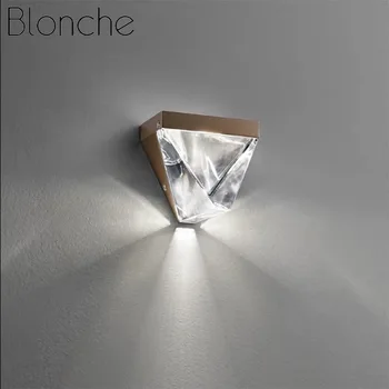 Blonche Modernios LED Sienos Lempos Crystal Aukso Sienos Sconce Žibintai, Miegamojo Kambarį Restoranas Apšvietimo Loft Šviestuvai Šviestuvas