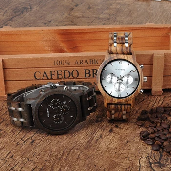 BOBO PAUKŠČIŲ Vyrų Mediniai Prabangūs Laikrodžiai 2020 Medienos Kvarcinis Laikrodis Viršų Prekės ženklo Laikrodžiai Laikrodis Medinėje Dovanų Dėžutėje relogio masculino
