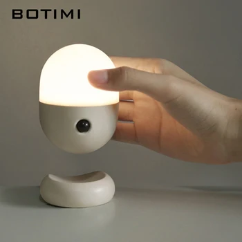BOTIMI Kūno Jutiklis Įkrovimo Belaidžio Smart Naktį Šviesos diodų (LED) Namų Eilėje Magnetinio Absorbcijos Miegamasis Naktiniai Šviestuvai