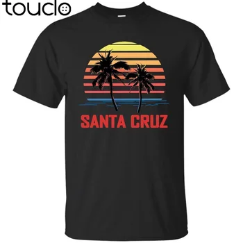 Brand T-Shirt Vyrai Mada Juoda Tamsiai T-Shirt Mens Santa Cruz Vintage Retro T-Shirt 70 Perjungimas