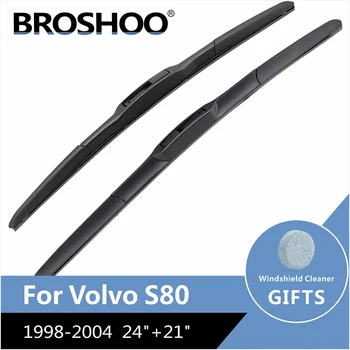 BROSHOO Automobilių Stilius Valytuvai Volvo S80/S80L Modelio Metai Nuo 1998 m. Iki 2016 Tinka Standartinis Kablys/Mygtukas/Žiupsnelis Tab Ginklų