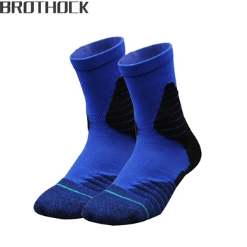 Brothock profesinį prakaito dezodorantą elite kojinės krepšinio kojinės storu rankšluosčiu pabaigoje sporto kojinės aukštos vyrų kojinės