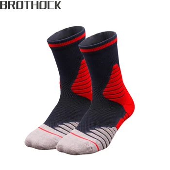 Brothock profesinį prakaito dezodorantą elite kojinės krepšinio kojinės storu rankšluosčiu pabaigoje sporto kojinės aukštos vyrų kojinės