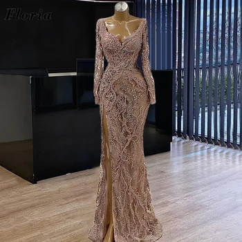 Chalatas De Soiree Iliuzija Puošnios Vakarinės Suknelės Užsakymą Ilgai Undinė Oficialų Dubajus Artimųjų Rytų Prom Šalis Suknelė 2021 Sławna Dress