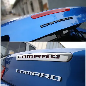 Chrome/ Black/ Red Automobilio Šone Emblema CAMARO Raidžių Ženklelis Kūno Kamieno Lipdukas, skirtas Camaro RS SS ZL1 Z28